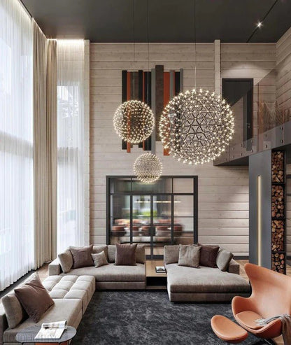 NYRA Firework Round Chandelier-Nobipets
