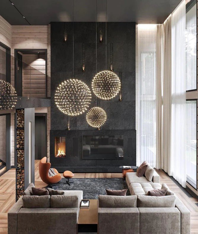 NYRA Firework Round Chandelier-Nobipets