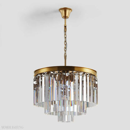 Odeon Crystal Multi-Layer Round Chandelier-Nobipets
