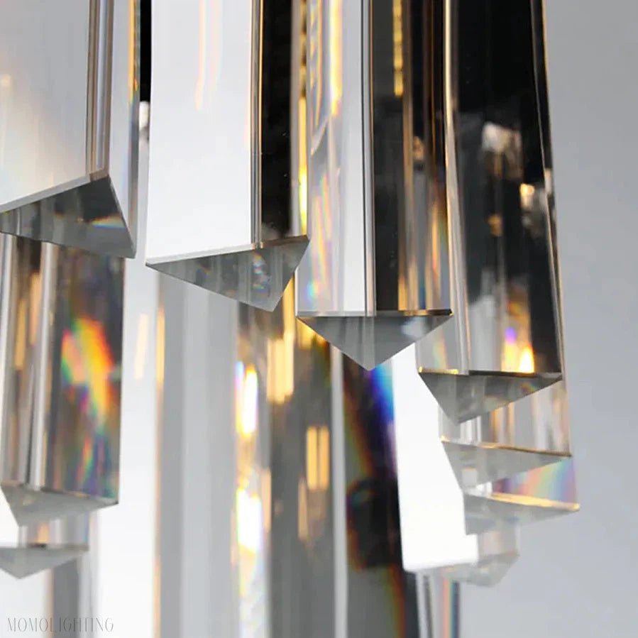 Odeon Crystal Multi-Layer Round Chandelier-Nobipets