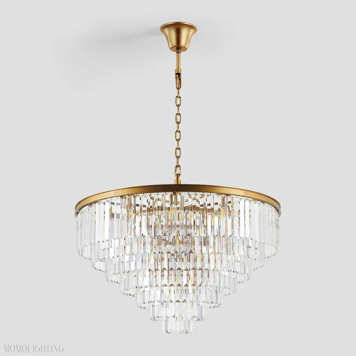 Odeon Crystal Multi-Layer Round Chandelier-Nobipets