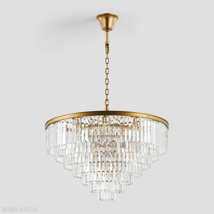 Odeon Crystal Multi-Layer Round Chandelier-Nobipets