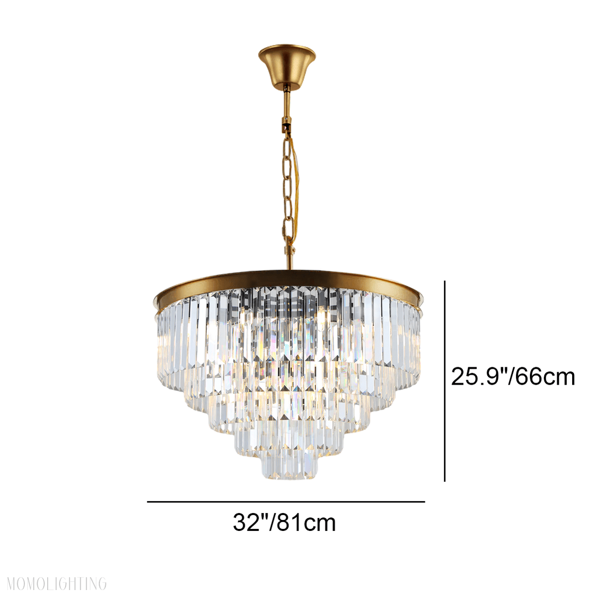 Odeon Crystal Multi-Layer Round Chandelier-Nobipets