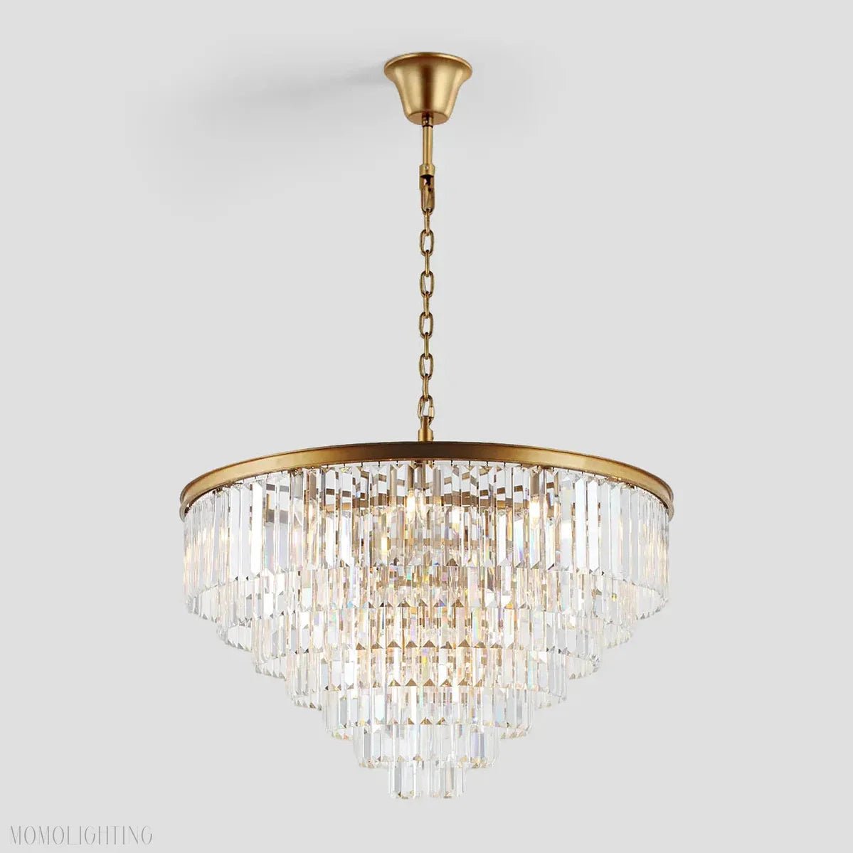 Odeon Crystal Multi-Layer Round Chandelier-Nobipets