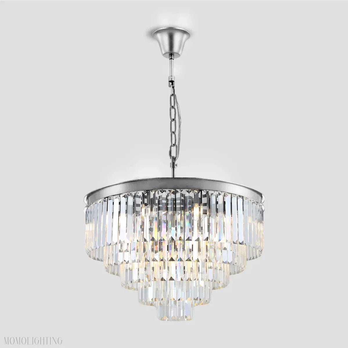 Odeon Crystal Multi-Layer Round Chandelier-Nobipets