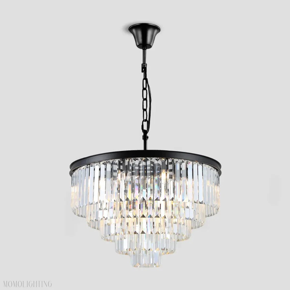 Odeon Crystal Multi-Layer Round Chandelier-Nobipets