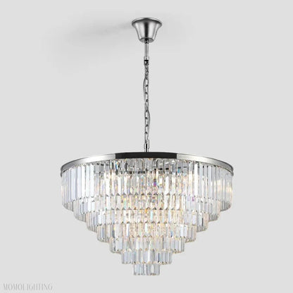 Odeon Crystal Multi-Layer Round Chandelier-Nobipets