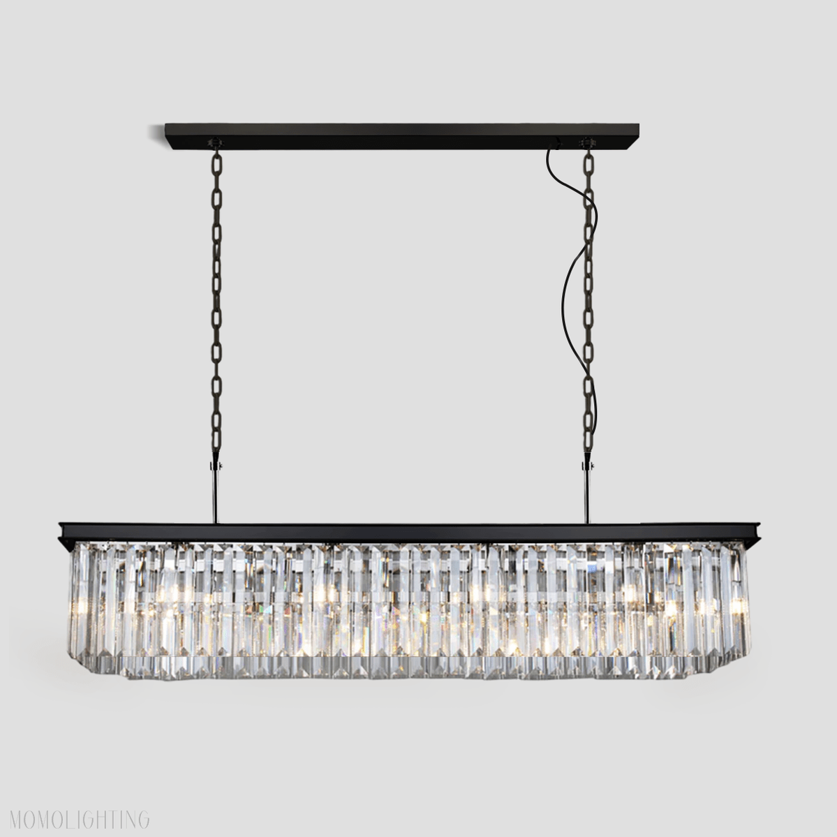 Odeon Crystal Rectangular Chandelier 59“-Nobipets
