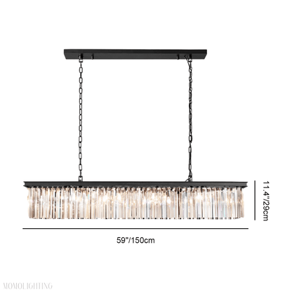 Odeon Crystal Rectangular Chandelier 59“-Nobipets