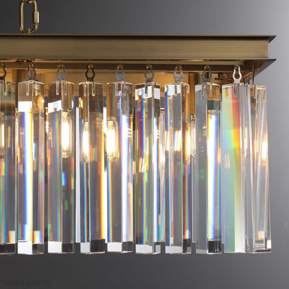 Odeon Crystal Rectangular Chandelier 59“-Nobipets