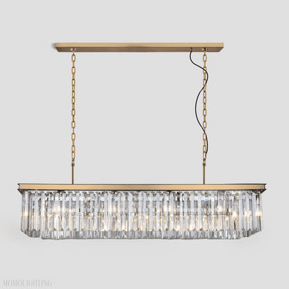 Odeon Crystal Rectangular Chandelier 59“-Nobipets