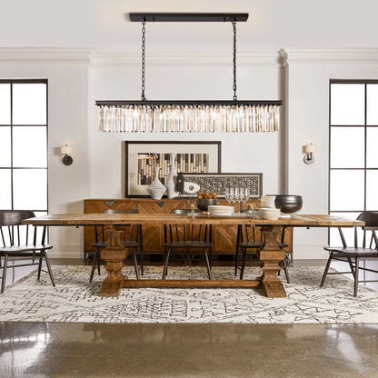 Odeon Crystal Rectangular Chandelier 59“-Nobipets