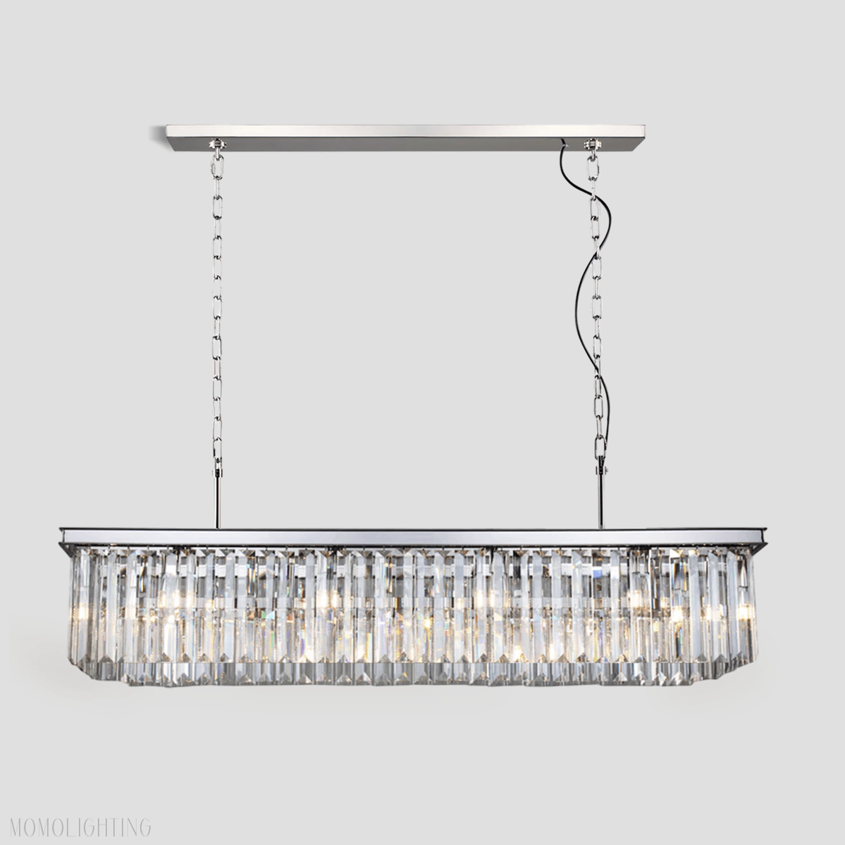 Odeon Crystal Rectangular Chandelier 59“-Nobipets