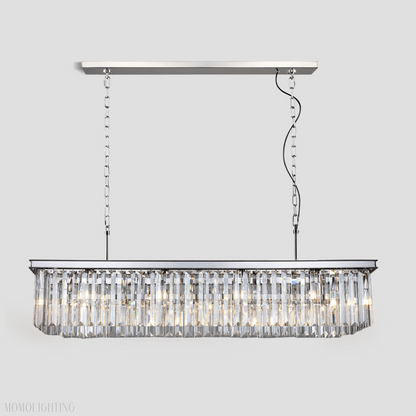 Odeon Crystal Rectangular Chandelier 59“-Nobipets