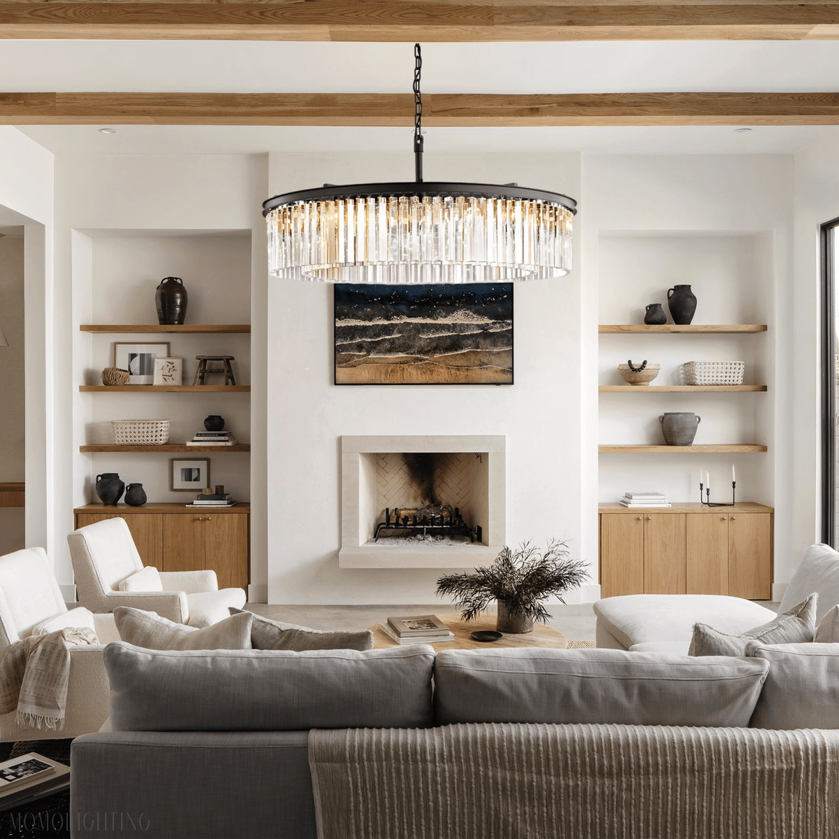 Odeon Crystal Round Chandelier 43"-Nobipets