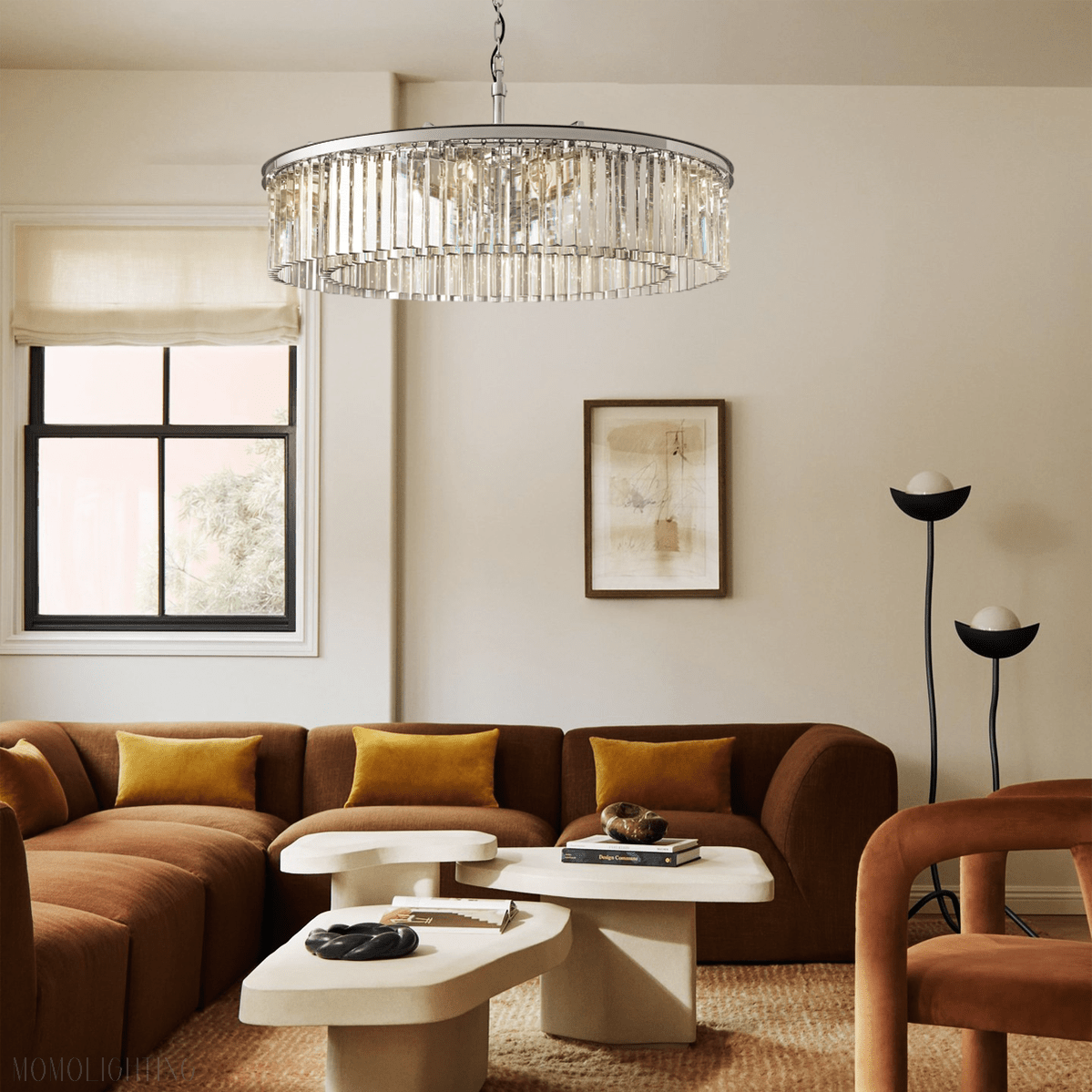Odeon Crystal Round Chandelier 43"-Nobipets