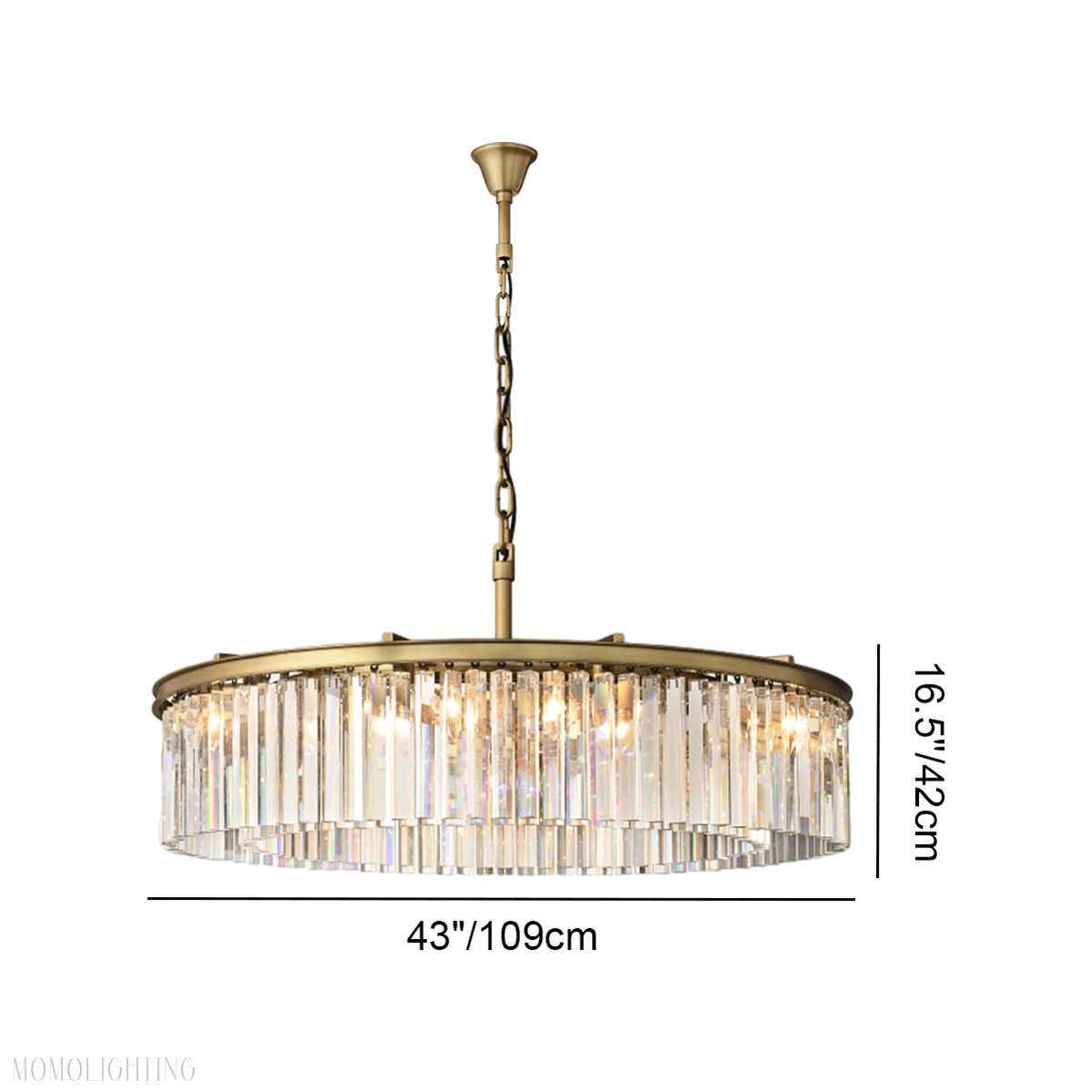Odeon Crystal Round Chandelier 43"-Nobipets