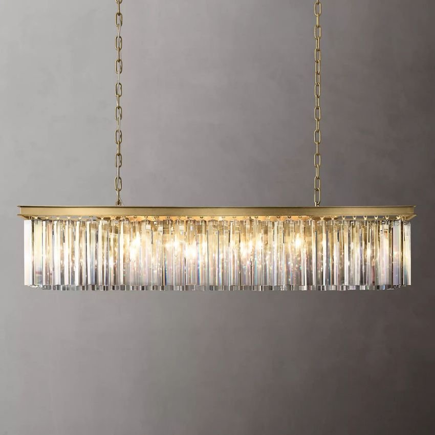 Odeon Rectangle Chandelier 49"-Nobipets