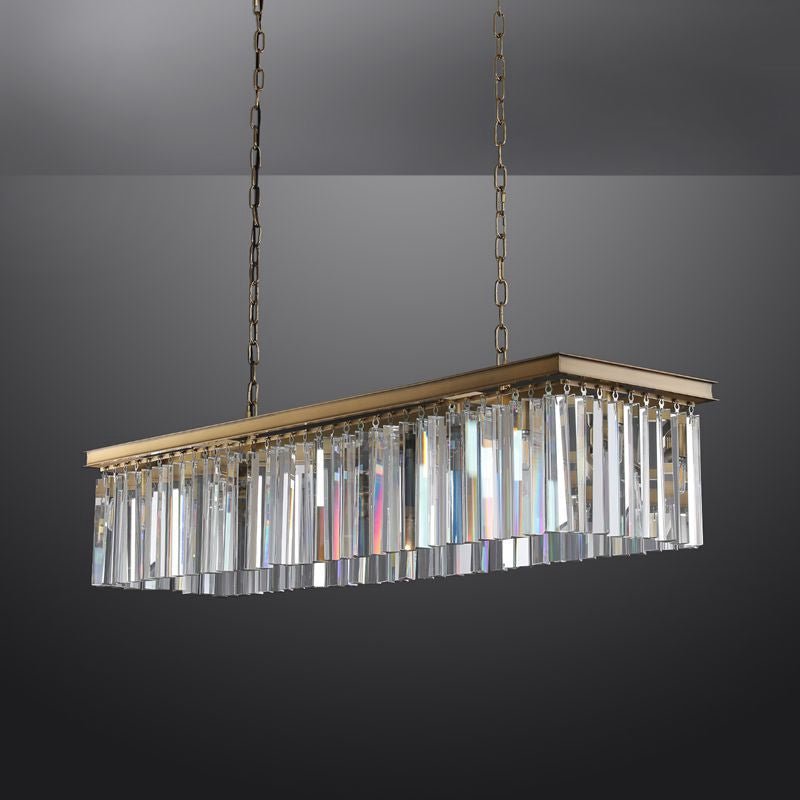 Odeon Rectangle Chandelier 49"-Nobipets
