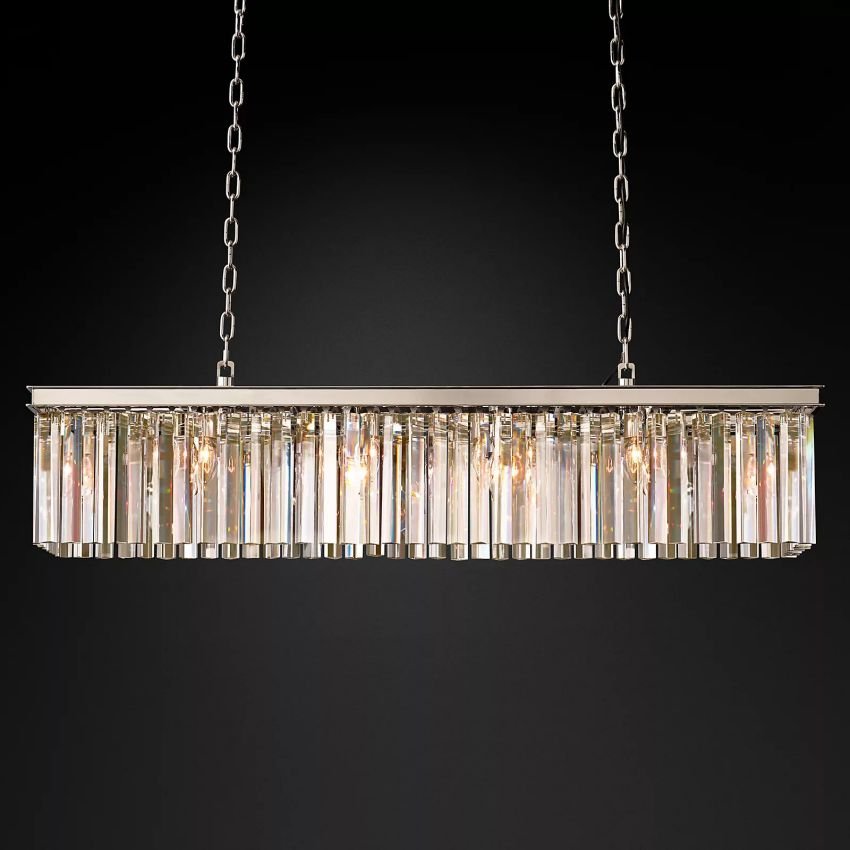 Odeon Rectangle Chandelier 49"-Nobipets