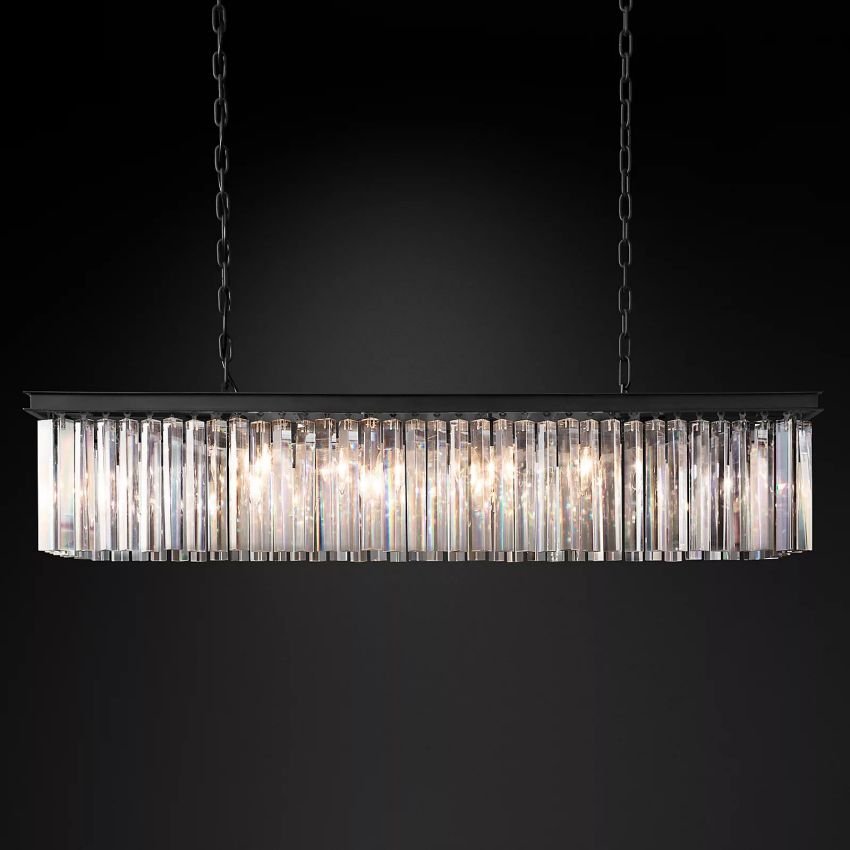 Odeon Rectangle Chandelier 49"-Nobipets
