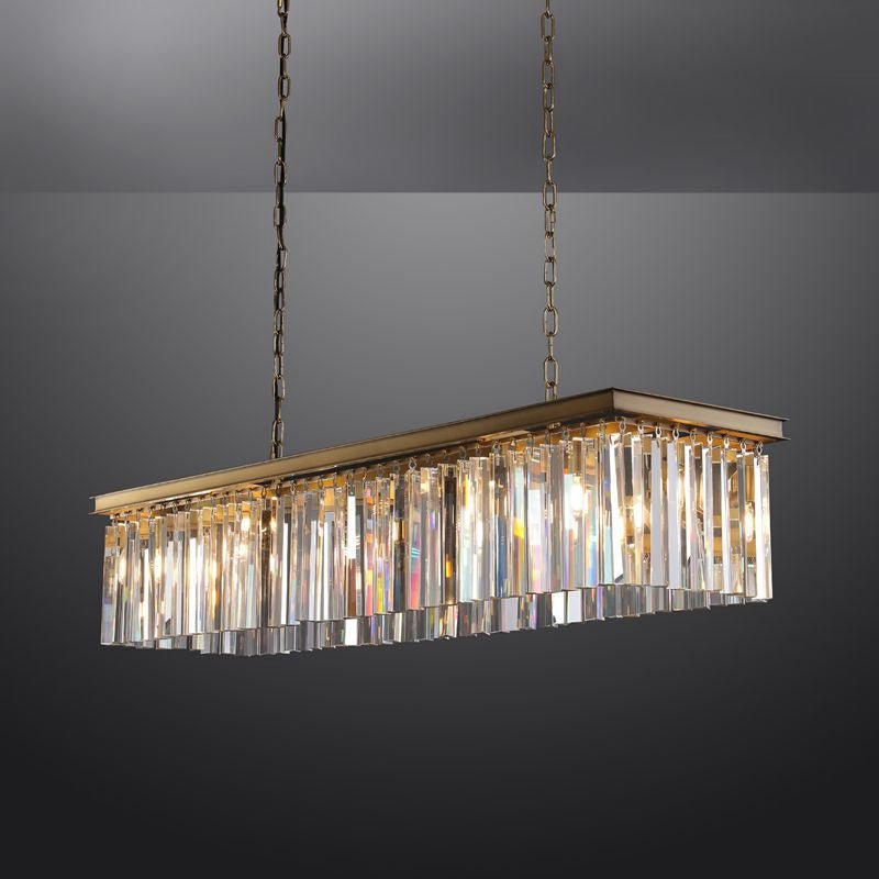 Odeon Rectangle Chandelier 49"-Nobipets