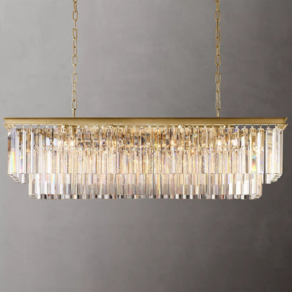 Odeon Rectangle Crystal Chandelier 49", 2-Tier-Nobipets