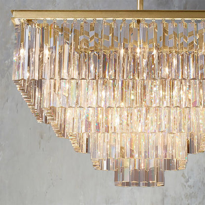 Odeon Square Crystal Chandelier 34",5-Tier-Nobipets