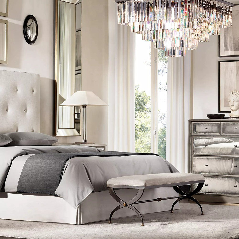 Odeon Square Crystal Chandelier 34",5-Tier-Nobipets