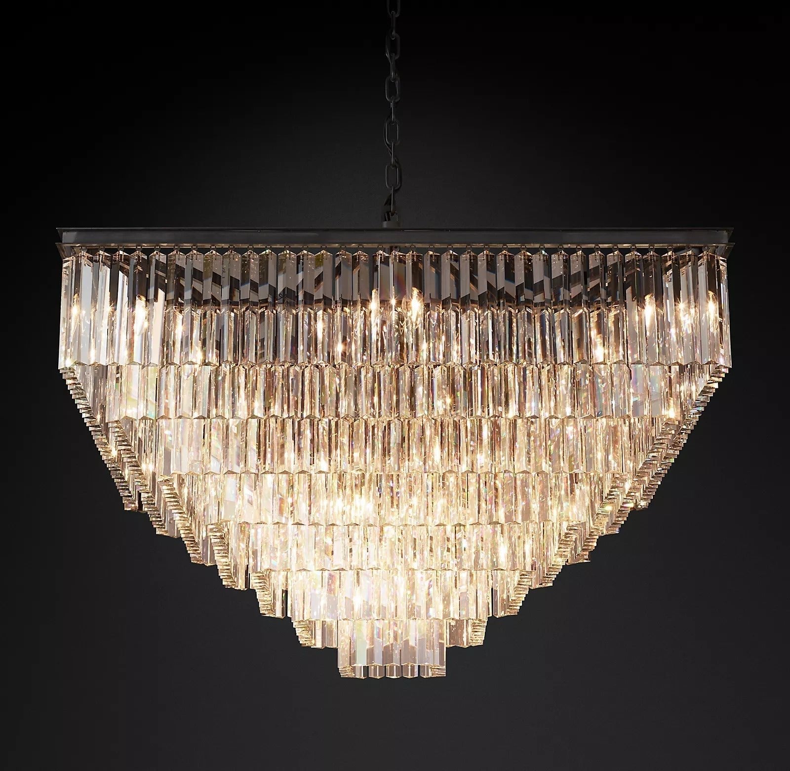 Odeon Square Crystal Chandelier 47" 7-Tier-Nobipets