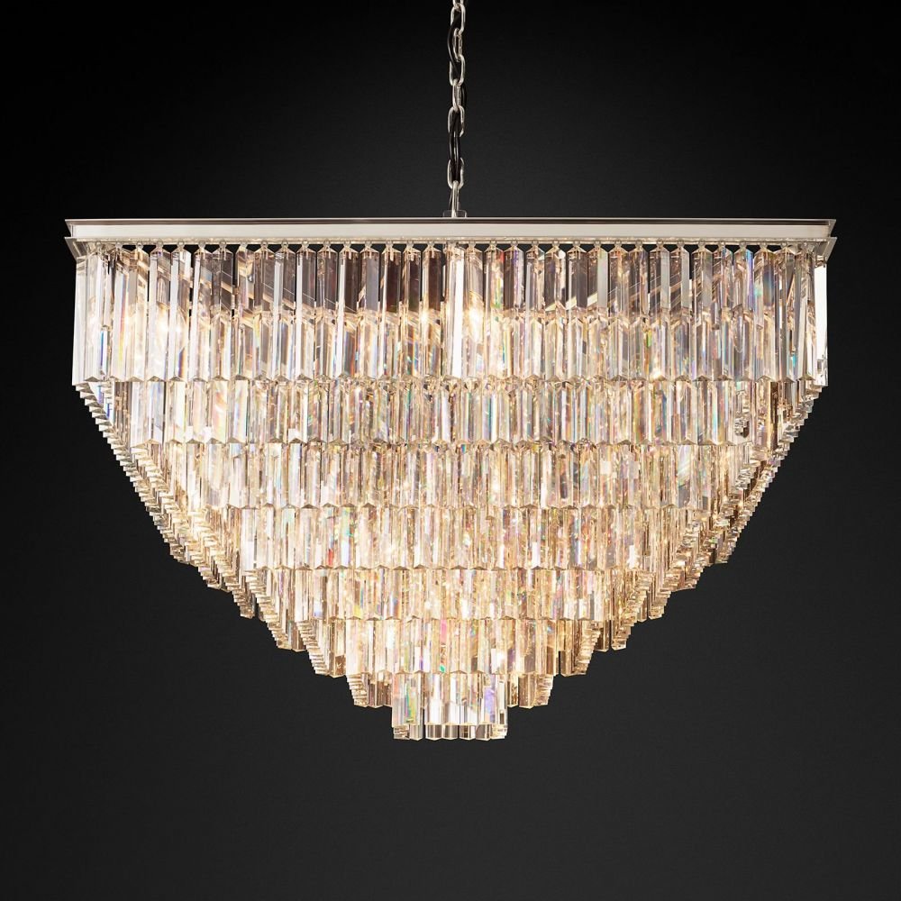 Odeon Square Crystal Chandelier 47" 7-Tier-Nobipets