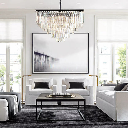 Odeon Square Crystal Chandelier 47" 7-Tier-Nobipets
