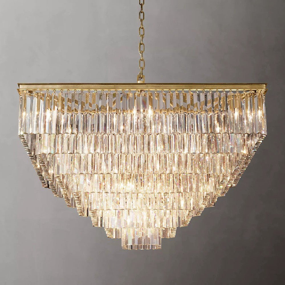 Odeon Square Crystal Chandelier 47" 7-Tier-Nobipets