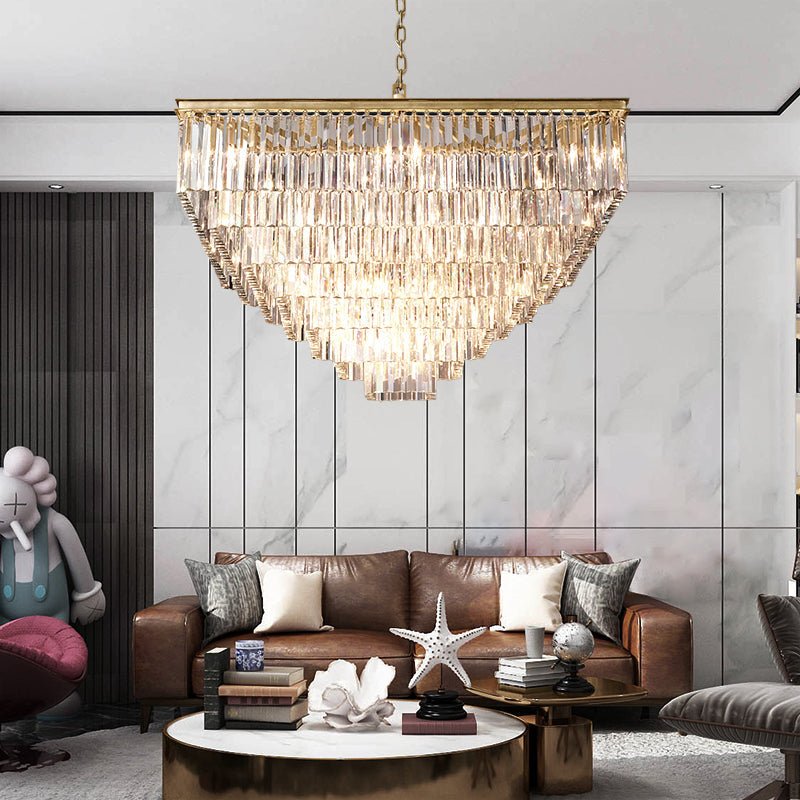Odeon Square Crystal Chandelier 47" 7-Tier-Nobipets