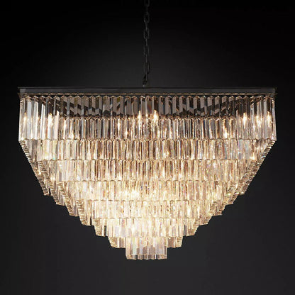 Odeon Square Crystal Chandelier 47" 7-Tier-Nobipets