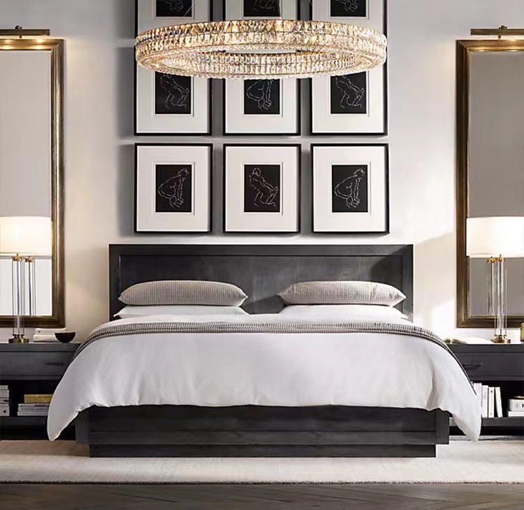 Oversized Modern Ring Pendant Light/Round Crystal Chandelier for Living/Dining Room/Bedroom-Nobipets