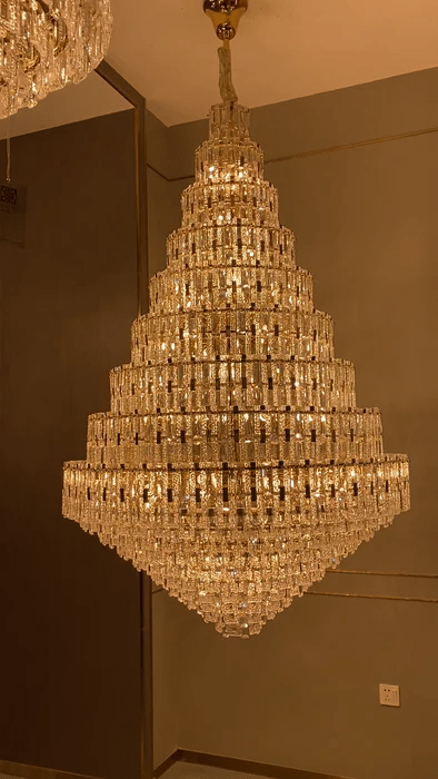 Oversized Multi-layers Honeycomb Luxury Ceiling Crystal Chandelier For Big Hallway/Foyer/Entryway-Nobipets
