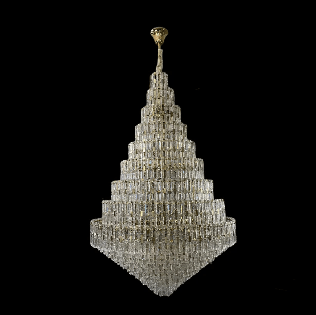 Oversized Multi-layers Honeycomb Luxury Ceiling Crystal Chandelier For Big Hallway/Foyer/Entryway-Nobipets