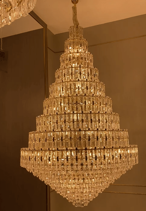 Oversized Multi-layers Honeycomb Luxury Ceiling Crystal Chandelier For Big Hallway/Foyer/Entryway-Nobipets