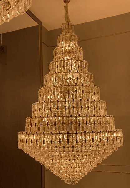 Oversized Multi-layers Honeycomb Luxury Ceiling Crystal Chandelier For Big Hallway/Foyer/Entryway-Nobipets