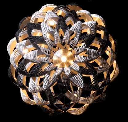 Oversized Post-Modern Aluminium Chain Tassel Pendant Chandelier for Large Living Room/Staircase/Villa-Nobipets