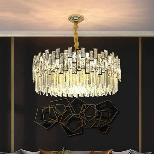 Palo clear Crystal Round Chandelier-Nobipets