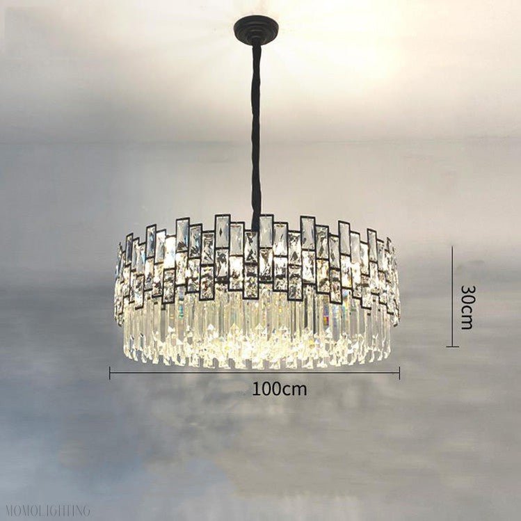Palo clear Crystal Round Chandelier-Nobipets