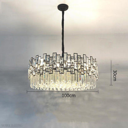 Palo clear Crystal Round Chandelier-Nobipets