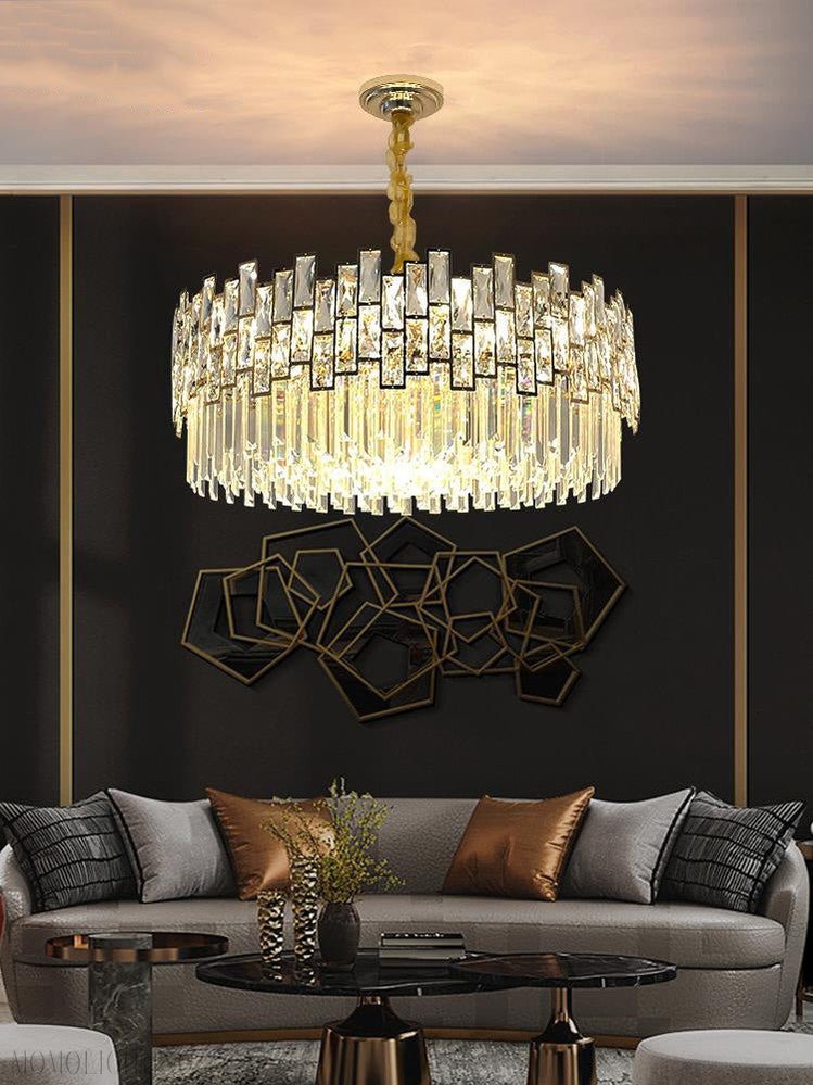 Palo clear Crystal Round Chandelier-Nobipets