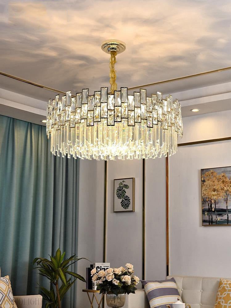 Palo clear Crystal Round Chandelier-Nobipets