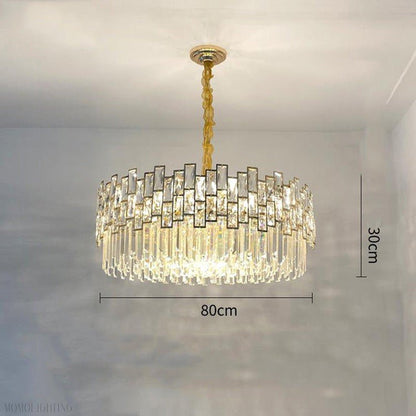 Palo clear Crystal Round Chandelier-Nobipets