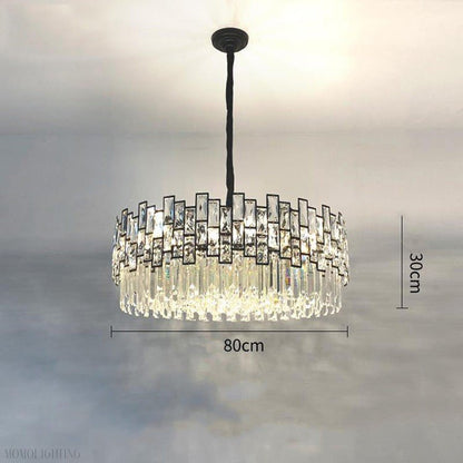 Palo clear Crystal Round Chandelier-Nobipets