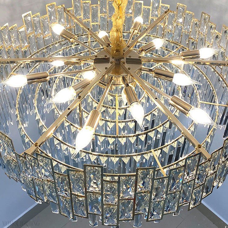 Palo clear Crystal Round Chandelier-Nobipets