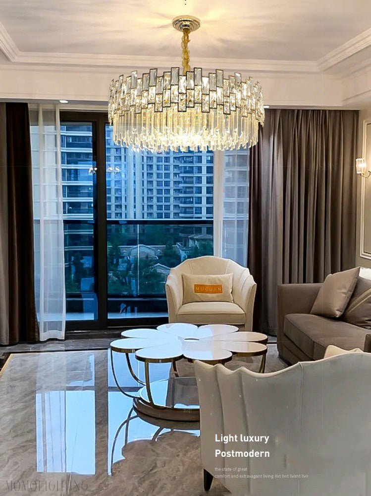 Palo clear Crystal Round Chandelier-Nobipets